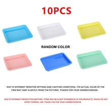 10pcs New Plastic Art Trays, 5 Color Sensory Activity Trays, Sand Tray, Handcraft Sorting Trays, DIY Painting & Beading Trays, Home Decor, Size: 9.64 * 7.28 * 0.9 Inches, Multi-Purpose Craft Sorting Trays, Plastic Material, Ideal For Painting, Beading, DIY Projects And Classroom Use - Multicolor - View 15