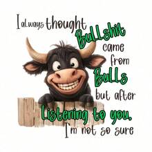 1pc  1/2/3PCS Funny Cow Slogan Design DIY Clothes Iron-On Stickers, Heat Transfer Prints, Suitable For T-Shirts, Jeans, Backpacks, And Garment Decoration - 彩色 - 查看 1