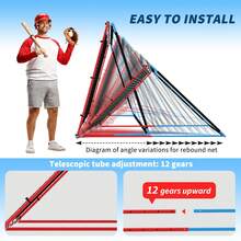 Techigher Rete di allenamento per baseball e softball - Stile 2 - Visualizzare 5