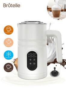Brutelle 电动奶泡器，580毫升容量，全自动咖啡机，400瓦，冷热保温，数字显示，适用于家庭、咖啡馆和咖啡角 - 查看 2