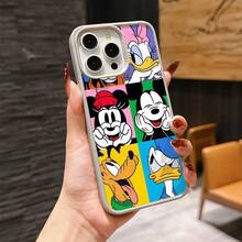 Disney Patterned Phone Case. Mickey Mouse, Stitch, Donald Duck, Minnie Mouse, Goofy, Pluto, And Daisy Duck Pattern. Magnetic Phone Case.  Compatible With IPhone 17, 16, 15, 14, 13, 12 Pro Models And Galaxy, Offering Shockproof Protection. A Special Gift For Family, Friends, Birthdays, Holidays, And Special Occasions. A Stylish And Fun Accessory To Brighten Up Your Device With What And What Flair. - Black - View 7