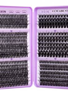 576pcs, D Curl, C Curl, Lash Extension Kit, Thick & Voluminous DIY Segmented False Lashes, Lash Clusters, 30D 40D 50D Natural Look Cluster Lashes, DIY Lash Clusters Kit With Lash Bond And Seal, Remove, Tweezers, Suitable For Convenient DIY Eyelash Makeup At Home - Multicolor - View 7