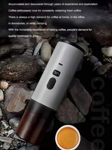 Portable Espresso Coffee Maker With Self-Heating Function, Can Make Hot And Cold Drinks, LED Display, Compatible With Coffee Powder And Capsules, Built-In 2600*3mAh Rechargeable Lithium Battery, Suitable For Travel, Outdoor Activities And RV Use - Portable Coffee Machine - View 8