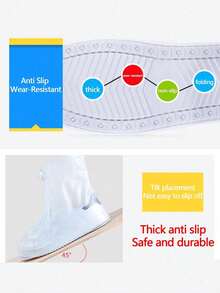 抽绳拉链PVC防水鞋套 | 顶级防水防滑鞋套 | 加厚耐磨可重复使用男女通用硅胶鞋套，带防水层 | 多种尺码可选，男女通用