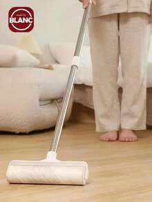 1-6 件装大号蓬松地毯粘毛滚筒，适用于地板（约 19 厘米宽，93 厘米长），长柄粘性清洁拖把，适用于地毯、汽车、衣服和宠物毛发 - 黏毛拖把 - 查看 2