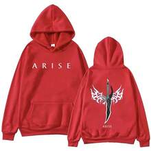 Anime Solo Leveling Hip Hop Men's/Women's Hoodie Retro Gothic Pattern Sportswear Manga Solo Leveling Casual Hoodie Fan Gift - Black - View 8