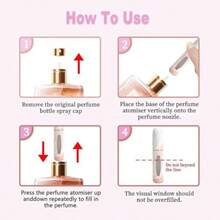 Perfume Travel Refillable Bottle Portable Mini SprayerEmpty Perfume Bottles With Unique Patterns Refill Pump Case For Traveling And Outgoing 2 Pcs Pack Of 5 Ml White And Pink - Trắng và Hồng - Xem 4