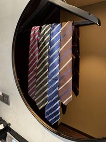 1pc Sailor Collar Necktie, Women's Shirt Tie, JK Uniform Tie, Striped Long Skinny Design, Suitable For Casual, Weekend Outing, Date, Campus, Street Photography And Other Occasions, Fashionable Multifunctional Accessory, Can Also Be Used For Christmas Decoration, Uniform Ribbon, Idol Costume - Multicolor - View 2