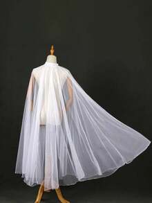 Bridal Shawl Embroidered Lace Wing Cape - Ideal Costume Prop For Women's Fairy Queen Role Play Party And Cosplay, Stand Collar Cloak - Multicolor - View 4