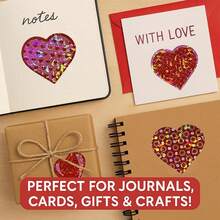 500pcs/Roll Red Laser Heart Graffiti Stickers, 1 Inch 8 Designs, Suitable For Valentine's Day, Birthday, Wedding, Holiday Party, Gift Wrapping, DIY, Scrapbooking, Envelope Sealing - Multicolor - View 4