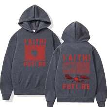 Le nouveau sweat-shirt à capuche imprimé lettres 2025, le sweat-shirt à capuche homme "Fe Future Travel", est à la mode, décontracté et de style hip-hop. - Noir - Voir 8