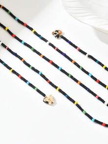 1pc Bohemian Faux Pearl Gold Chain DIY Handmade Tassel Baroque Faux Pearl Pendant Necklace, Multi-Style Versatile Women Long Necklace Suitable For Party, Vacation - Multicolor - View 6