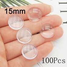 [Multiple Sizes Available] Transparent Round Glass Cabochons, High Clarity Timeless Gems, Fridge Magnets, Jewelry DIY Supplies, 30/50/100/200pcs - Clear Glass Cabochon - View 15