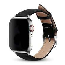 1 szt. męski i damski czarny skórzany pasek kompatybilny z paskiem do zegarka S10 S9 Ultra 49 mm 44 mm 42 mm 38 mm 40 mm Sportowy prosty pasek na nadgarstek kompatybilny z bransoletą Series Akcesoria do pasków do zegarków - Czarne - Zobacz 2