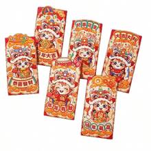 6Pcs/Set 2026 Horse Year Creative Cartoon Red Envelopes Chinese New Year Lucky Money Packets Festive Spring Festival Gifts For Party Celebrations - Đỏ - Xem 7