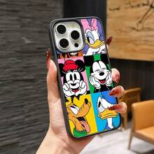 Disney Patterned Phone Case. Mickey Mouse, Stitch, Donald Duck, Minnie Mouse, Goofy, Pluto, And Daisy Duck Pattern. Magnetic Phone Case.  Compatible With IPhone 17, 16, 15, 14, 13, 12 Pro Models And Galaxy, Offering Shockproof Protection. A Special Gift For Family, Friends, Birthdays, Holidays, And Special Occasions. A Stylish And Fun Accessory To Brighten Up Your Device With What And What Flair. - Pink - View 6
