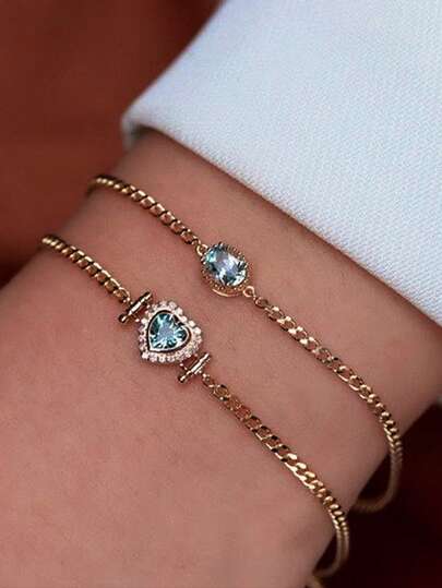 1条S925纯银心形手链，优雅浪漫，日常佩戴佳品，贴心礼物