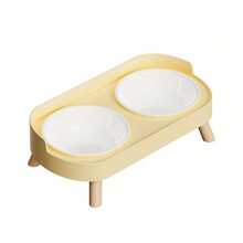 Elevated Double Bowl Feeder, Cat/Dog Bowls For Food And Water, Featuring A Water And Feeding Integration Design, Dog Food Water Bowls For Medium Small Dogs And Cats, Non-Slip Pet Dish Station, Easy To Clean, Christmas Gift For Dogs - 800ml - View 4