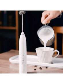 2 em 1 | Batedor Misturador Mixer Elétrico para Bebidas Leite Café Clara de Ovo - Multicolorido - Visão 4