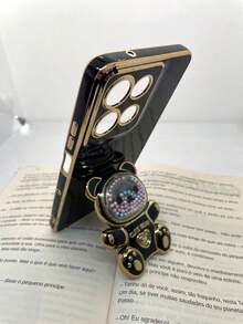 Phone Case Compatible With Moto G75 5G, Teddy Bear Design. - Black - View 3