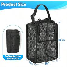 Mesh Shower Caddy Hanging Shower Organizer Tote Bag Portable Toiletry Organizer, Quick Dry Bath Bag With Double Zippers Opening Travel Gym Swimming Beach Camping Dorm Room - Initial - View 3