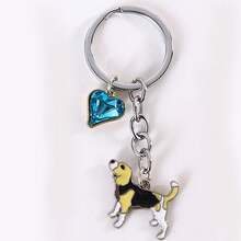 1pc Alloy Golden Retriever Dog Keychain, Pet Dog Keyring, Animal Pendant, Men's Car Key Chain, Cute Bag Charm, Gift For Friends