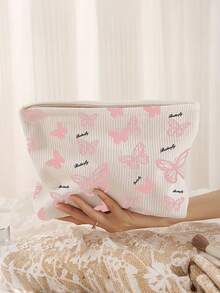 Túi đựng mỹ phẩm chủ đề bướm - Họa tiết bướm, túi khóa kéo bằng polyester, túi đựng đồ dùng vệ sinh cá nhân khi đi du lịch, túi khóa kéo nhẹ, món quà hoàn hảo cho người yêu thích làm đẹp, chị em gái, sinh viên và người lớn, túi trang điểm in ngẫu nhiên. - Nhiều màu - Xem 12