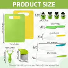 4pcs/9pcs/12pcs Kitchen Multi-Functional Utensil Set For Baking - Cake And Bread Slicer With Plastic Cutting Board, Vegetable And Fruit Embosser, Butterfly Pasta Mold, Fruit And Melon Peeler - Complete Set Of Plastic Kitchen Tools - - - View 2