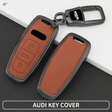 Premium Zinklegierung Schlüsselgehäuse geeignet für Audi Schlüsselgehäuse A6L, Herren A4L, Auto Q5L, Fahrzeug A3 Legierung, Q3 Gehäuse, Q5 Gehäuse, Q2L Schnalle, A5, Q7 Metall, A8 - Schlüsselanhänger - Übersicht 6
