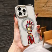 Marvel Patterned Phone Case, Iron Man, , Hulk, Thor, Hawkeye, Black Widow, Thanos, Avengers. Compatible With IPhone 17 ProMax, 17Pro, 17Air, 16, 15, 14, 13, And 12 Pro Models, With Shockproof Protection. A Unique Gift For Marvel Fans, Friends, Birthdays, Holidays, And Special Occasions. Great Gift Option For Anyone Who Loves Superheroes. - Màu xanh lam - Xem 7