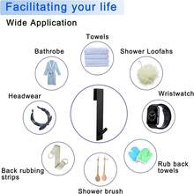 1pc Stainless Steel S-Shaped Shower Towel Bar, Suitable For Glass Door, Bathroom Robe Hook - Multicolor - View 5