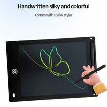 1pc 12-Inch LCD Writing Tablet - Doodle And Drawing Board, ABS Resin Drawing Board With 3 Color Options, Battery Powered Message Board Suitable For Creative Drawing And Painting Gifts, Fun Design, Durable - Multicolor - View 6