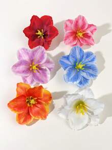 6pcs/Set Hawaiian Flower Hair Clips, Ladies Hibiscus & Lotus Flower Hair Clips, Fashion Artificial Flower Hair Clips, Summer Holiday Beach Party Hair Accessories, Bohemian Fabric Hair Clips Set, Elegant Ladies Hair Clips, Summer Women Hair Accessories, Great Gift For Girls, Valentine's Day Value Pack, Hair Claws, Hair Clips, Hair Slide, Hair Barrettes