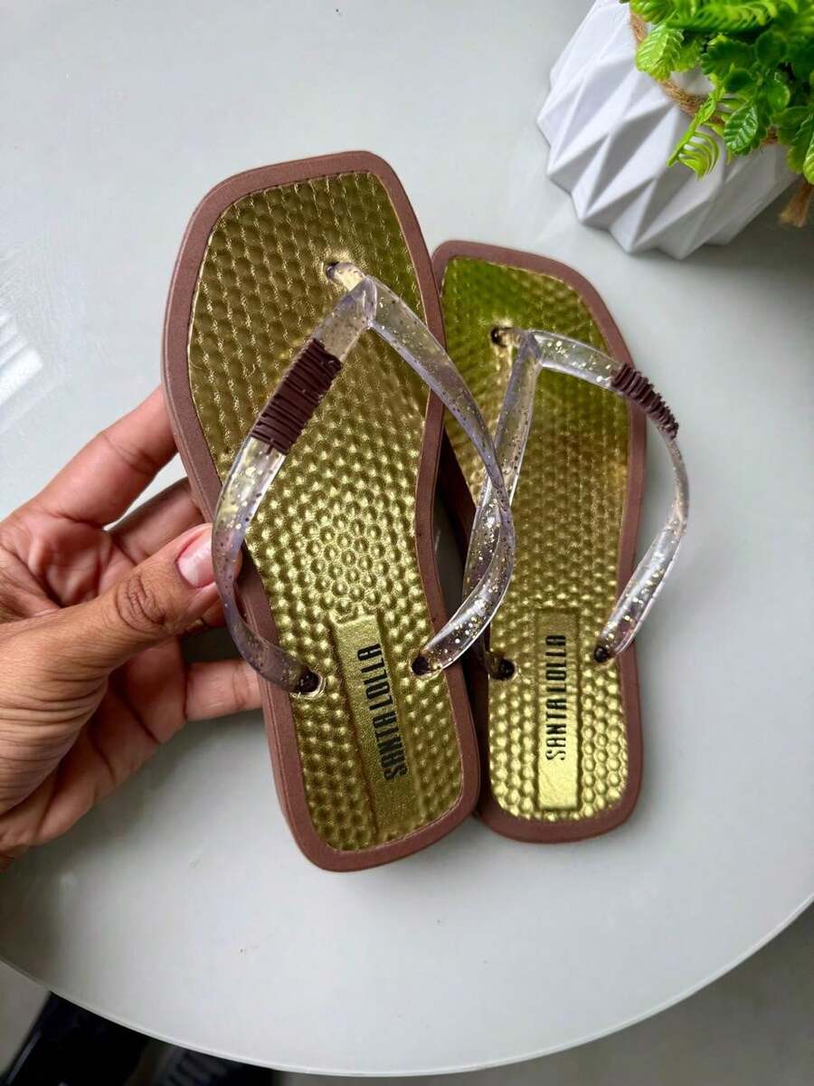 Women's Adult Laminated Flip-Flops - Bestseller - 咖啡棕 - 查看 1