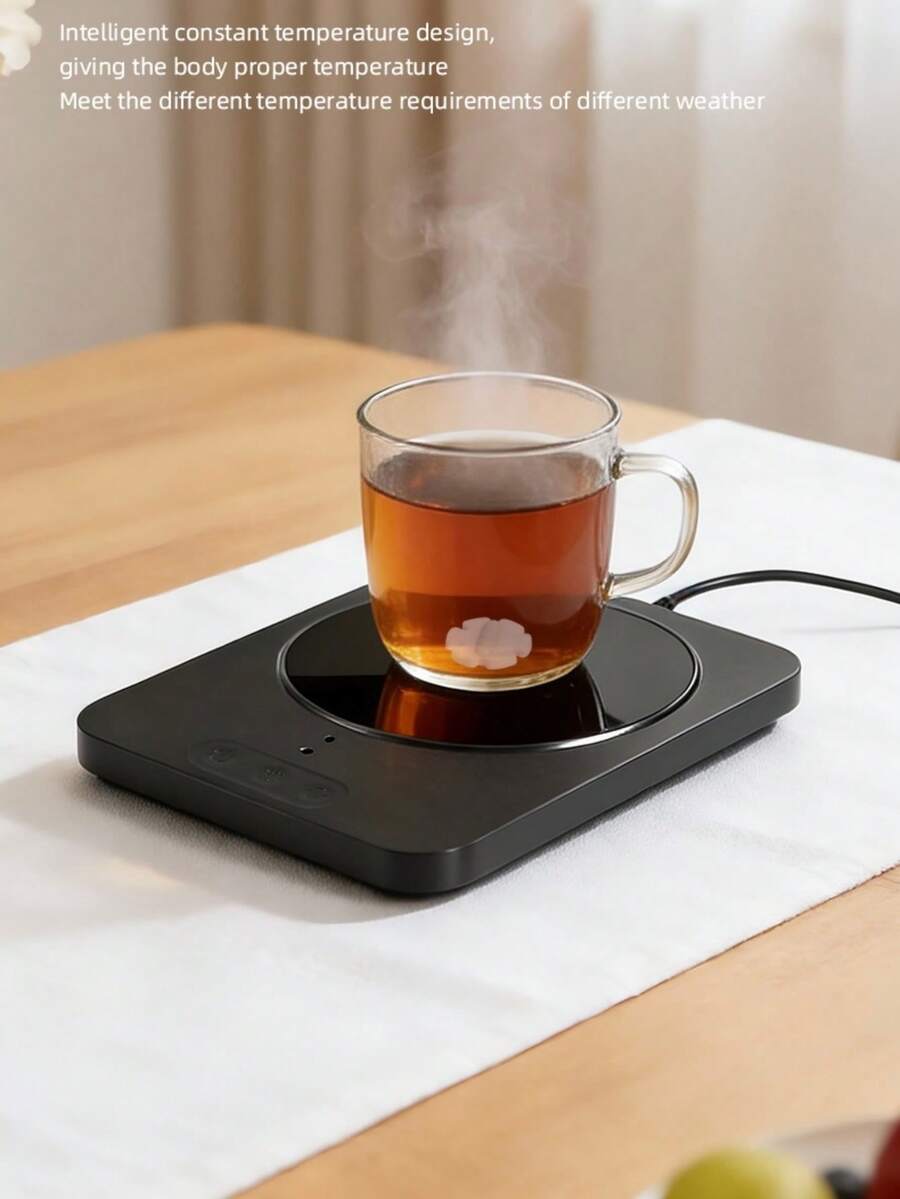 Almohadilla de Calentamiento Inteligente con Temperatura Ajustable, Diseñada para Mantener la Temperatura de Bebidas, Adecuada para Calentar Leche y Café en Entornos del Hogar y la Oficina, y Mantener una Temperatura Constante