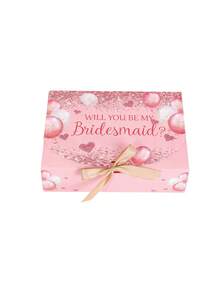 10pcs Bridesmaid Proposal Gift Box With Ribbons, Size 7.87 X 10.6 Inches, Theme "Will You Be My Maid Of Honor?", Suitable For Weddings, Bridal Showers, Birthday Parties And Other Occasions - Multicolor - View 10