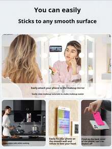 24个硅胶单面吸盘，带背胶，多功能手机吸盘，可吸附在墙壁、桌面、玻璃上，用作手机/平板电脑支架，适用于汽车、休闲、办公、返校、学习用品等场合，方便实用。 - 彩色 - 查看 8