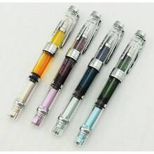 Yongsheng 3008 Piston Fountain Pen  Extra Fine Nib,Transparent SilverTrim 4 Colors Set - 3008SilverTrimEF - 查看 8