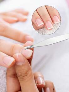 1pc/10pcs/20pcs Stainless Steel Manicure Tools For Nail Technicians. Steel Cuticle Pusher, Cuticle Nipper, Skin Pusher, All-In-One Straight Dead Skin Remover, Callus Remover. Professional Pink Nail Care. - Multicolor - View 4