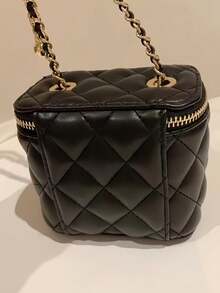 2026新款秘密花园山茶花菱形链条盒包，女士迷你单肩斜挎包，夏季必备 - 黑色 - 查看 3