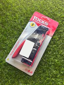 RJ45 CAT7 CAT6A Crimping Tool, Suitable For Cat7/6a/6/5e Network Connectors, With Blade Cutter, Wire Stripper And Ethernet Crimping Pliers - Red - View 12