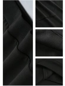 L?ssiger Herren-Hoodie für den Herbst, hochwertiger Stoff, lockere Passform, atmungsaktiv, Street-Hip-Hop-Stil, Grafikdesign - Schwarz - Übersicht 5