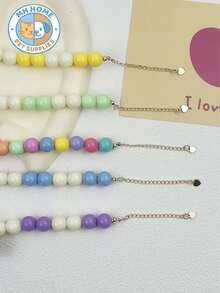 1 Piece Cute Sweet Rainbow Mixed Color Pet Necklace Cat Dog Collar Flower Handmade Beaded Cat Necklace High Elasticity Dog Necklace Flower Pendant Cat Dog Decoration Cat And Dog Jewelry, Pet Clothing Decoration Dogs Kitten Collar Pet Collar Kitty Collar Cartoon Cat Collar Pet Gifts Photo Shoot Prop Cute Pet Necklace Dog Necklace Puppy Necklace Doggy Necklace - Multicolor - View 5