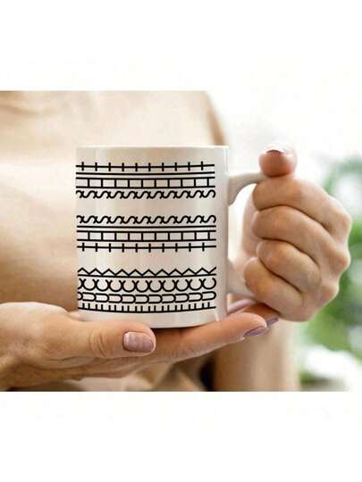 1个11盎司“等等，让我聊聊”陶瓷咖啡杯，可重复使用，趣味职场咖啡杯，生日礼物，节日礼物，情人节礼物，新年礼物，冷热饮皆宜，送给爸爸、老公、男女朋友的礼物，房间装饰，冬夏饮具，贴心礼物，家庭纪念品，婚礼，送给女性、姐妹、朋友、老板、员工、同事的完美之选，绝佳的办公杯