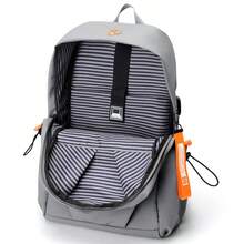 1pc Large Capacity Solid Color Business Waterproof USB Backpack, Student Backpack - Multicolor - View 7