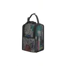 Mesh Shower Caddy Hanging Shower Organizer Tote Bag Portable Toiletry Organizer, Quick Dry Bath Bag With Double Zippers Opening Travel Gym Swimming Beach Camping Dorm Room - Initial - View 2