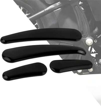 HDBUBALUS Motorcycle Curved Swingarm Frame Insert Set Fit For Harley Softail CVO Fat Boy Slim Deluxe FLSTF FLS FLSTN 2008-2017 4Pcs (Black)