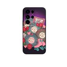 1PC Phone Case ,  Vinyl Records Tulips Hearts Skateboard , Stylish Phone Case, Phone Decoration, All-around Lens Protection, Creative Small Gift, Funny Gift for Boys and Girls - Negro - Ver 7