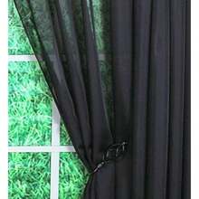 Today's Curtain Emelia - Panel de Gasa Original de 54 Pulgadas, Color Gris Pardo, 60 Pulgadas de Ancho x 54 Pulgadas de Largo(152.4An x 228.6Al cm (1 Paneles) Negro) - Multicolor - Ver 2