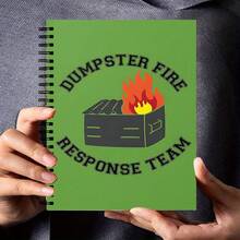 1 Stück lustiges Spiral-Notizbuch "Dumpster Fire", 100 Seiten (50 Blatt), geeignet als Geschenk für Bürokollegen, Geschenk für Notfallhelfer, Büro-Gag-Geschenk, Neujahrgeschenk - A5 - Übersicht 12